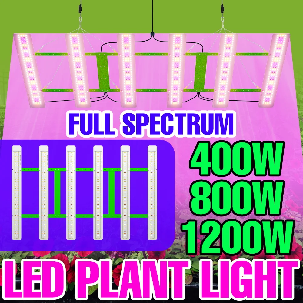 

1200W LED Full Spectrum Grow Lights 220V Quantum Board Plant Lamp Greenhouse Hydroponic Flower Vegs Succulent Cultivate Lighting