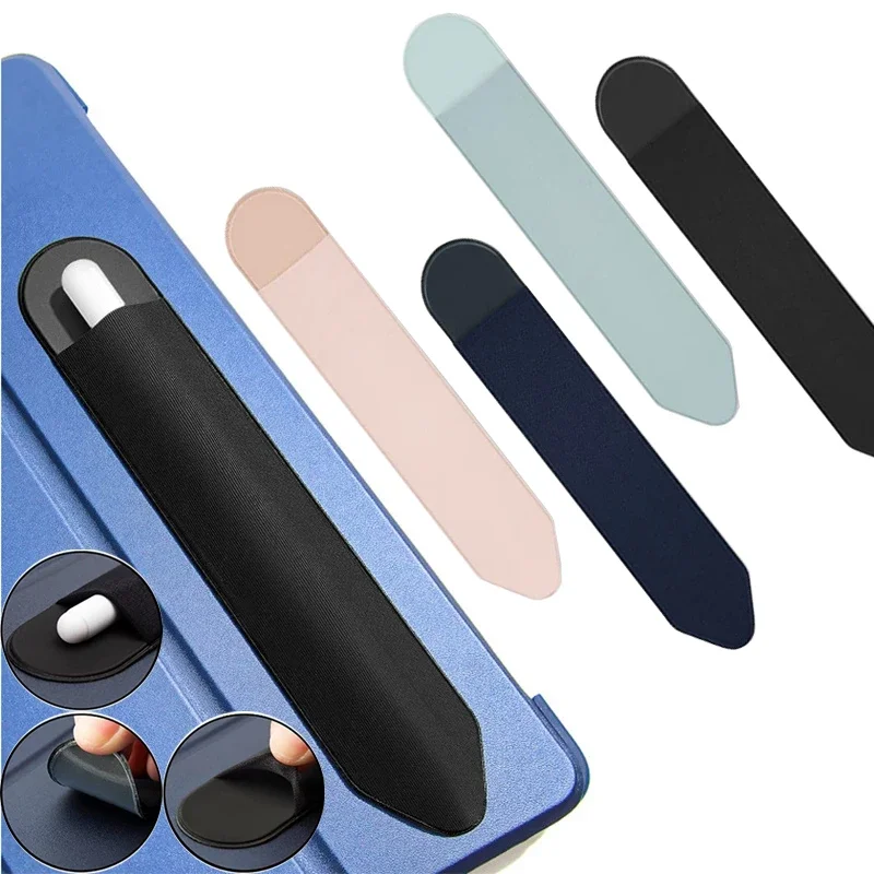 

4-1pack Universal Sticky Stylus Holder for Apple IPad IPencil 2 1 Self Adhesive Sleeve Attached Pouch Bag Sleeve Pencil Holder
