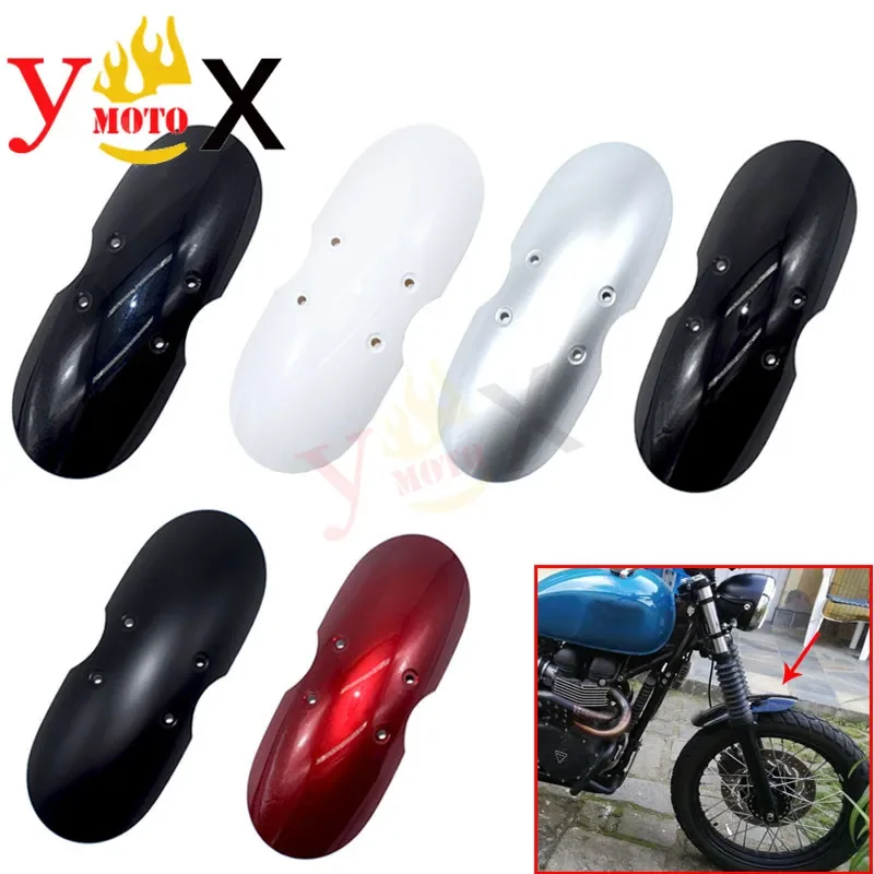 Modified Retro Short Front Fender Cafe Racer Mud Flap Guard Mudguard Cover For Triumph Bonneville T100/Scrambler Thruxton 900