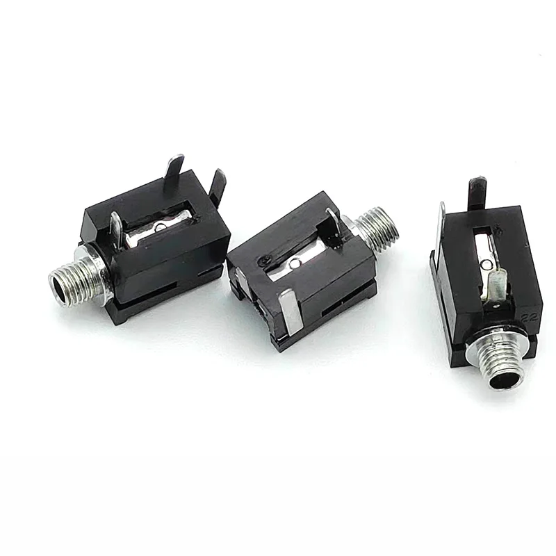 2.5mm headphone socket PJ-202M Audio and Video socket Horizontal socket 2.5 Metal opening 4MM