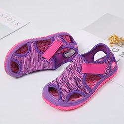 Girls' Sandals Spring and Summer Children's Closed Toe Sports Beach Shoes Boys Wading Shoes Candy Color Kids shoes