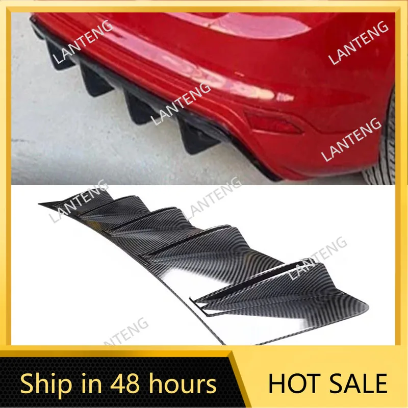 

Задний диффузор автомобиля Shark 10, бампер, крыло, сплиттер, спойлер для подбородка, губа для F0rd Focus RS ST, защита тела, черный