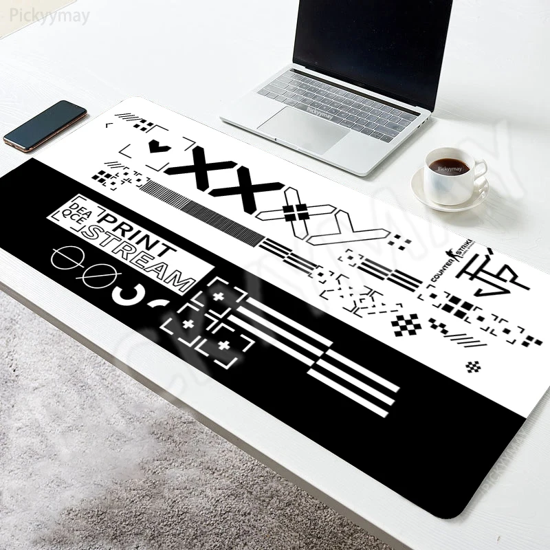 Black dan White Manga Large Mouse Mat Mousepad Early D Big Mousepad Rubber Keyboard Table Rug Desk Mat Mouse Pad 900x400