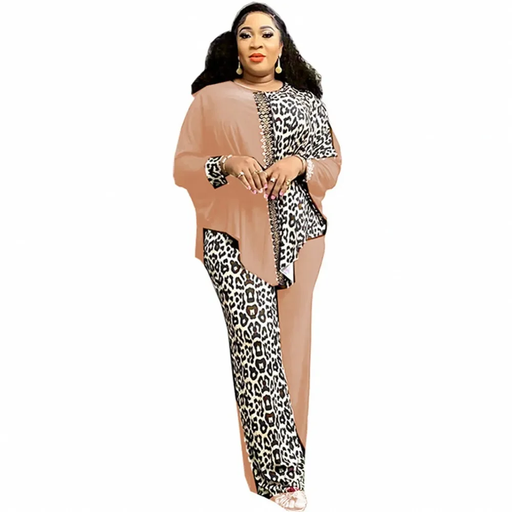 2 Piece Women Sets Dashiki African New Arrival Spring Autumn Matching Sets Two Pieces Sets Top Pants Suits Outfits Clothing