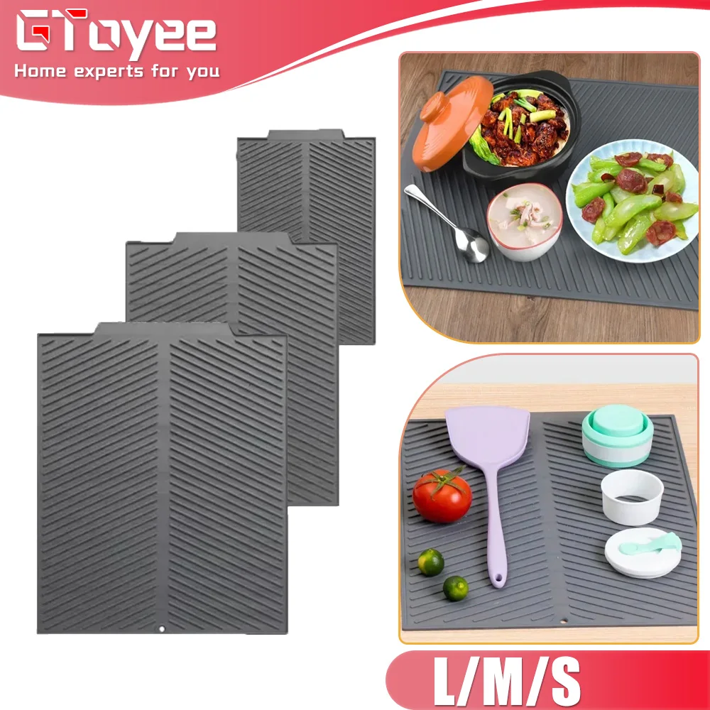 

Mug Draining Mat Kitchen Dishes Waterproof Mat Non-slip Placemat Safety Mat for Vegetable and Fruit Placement Use When Cooking