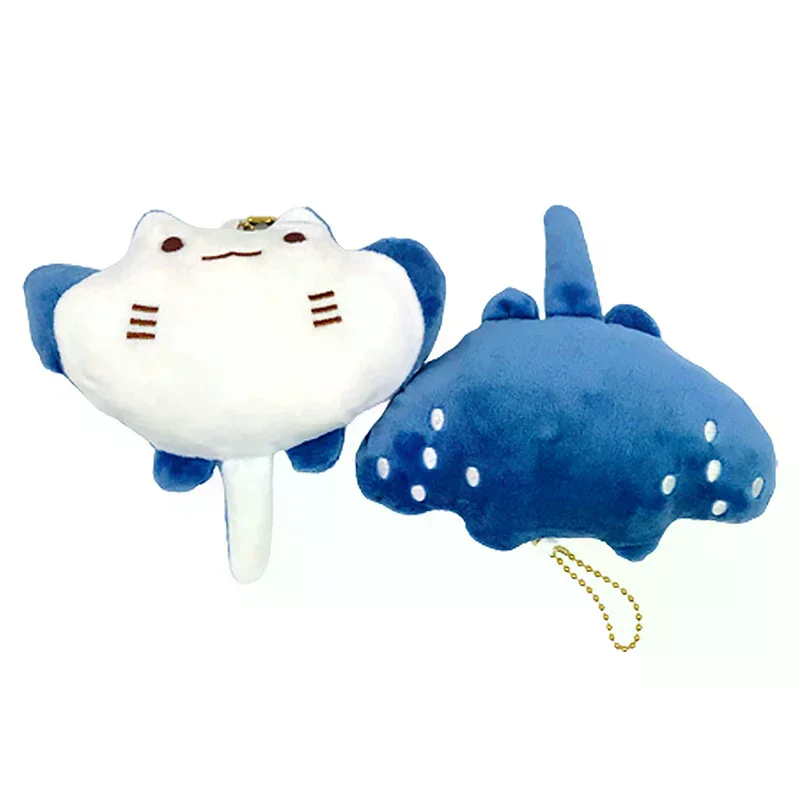 1pc Cartoon Doll Toy Marine Animal Devil Rays Plush Ornament Stuffed Manta Ray Keychain Pendant Kids Girls Gifts - view 3