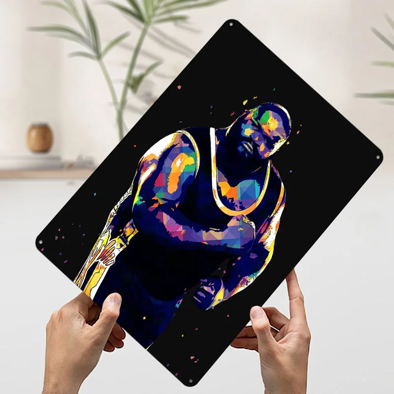 مارك هنري المصارع علامة معدنية جدار الفن بار اكسسوارات للمنزل عناصر الديكور خمر علامات القصدير الرجعية لغرفة الديكور المنزل في #3