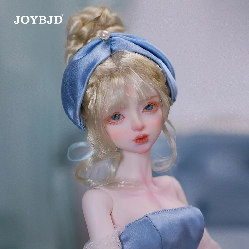 

Joybjd 1/4 Bjd Doll Garnet Full Set A with Garnet Body Blue Princess Dress Big Bow Resin Toys for Girls