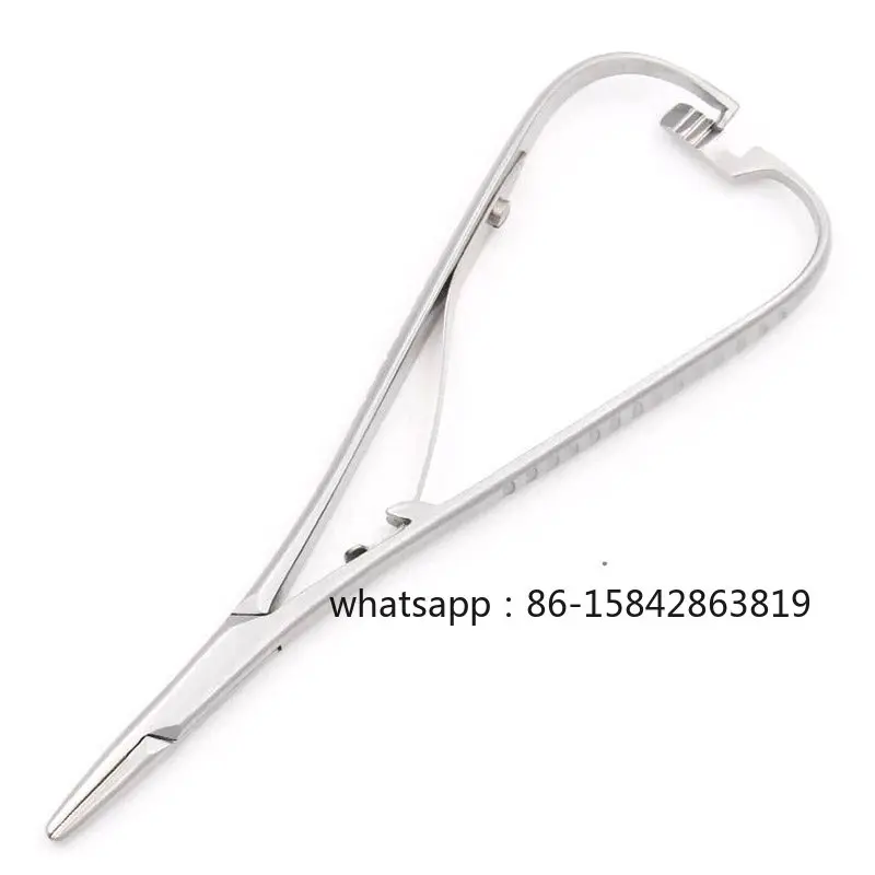 Imported Stainless Steel Lock Needle Holder, Stable for Cosmetic & Double Eyelid Surgery