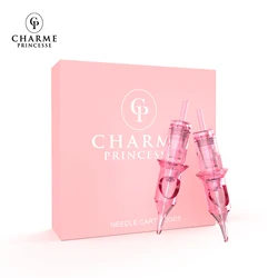 10/20/50/100pcs Charme Princesse Tattoo Cartridges Needles Disposable Sterilized Safe Pink Embroidery Needles Makeup Supply