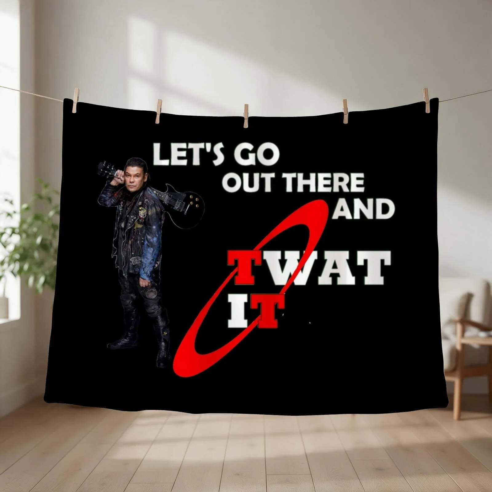Let's go out there... Throw Blanket couch cozy soft plush fuzzy picnic outdoor blanket
