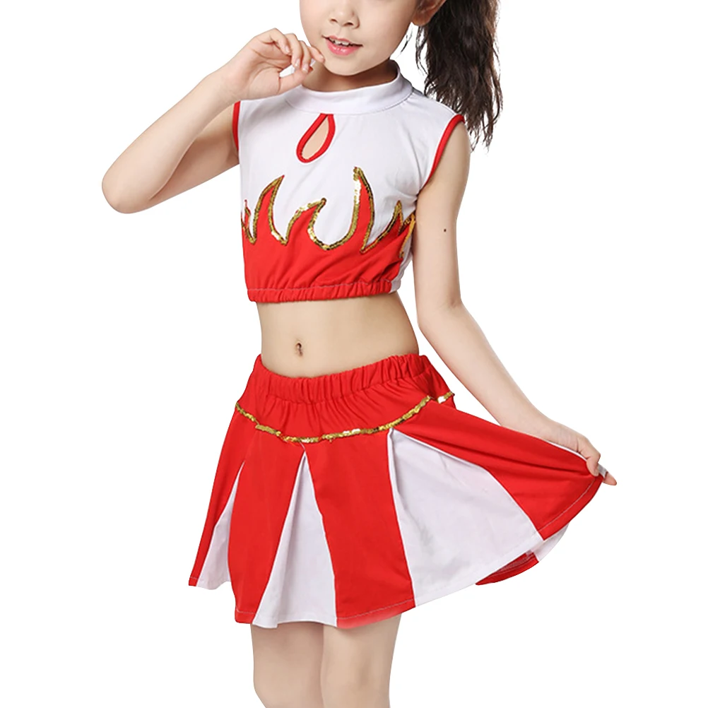 

Cheerleading Uniform Dance Clothes Kids Role Play Party Stage Performance Costumes Halloween Outfits School Wear