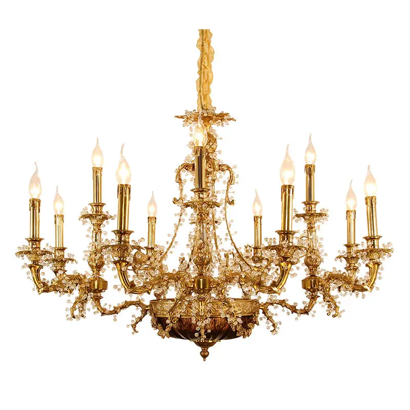 Brass Modern Chandelier for High Ceilings Decoration Chandelier Small for Bedroom