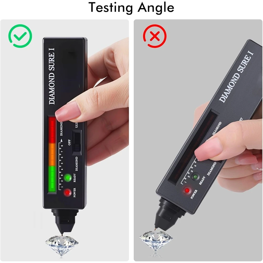 

ABKP-Diamond Tester Pen With Fast 0.5S Detection- 365Nm UV Light, Thermal Sensor, Portable Gem Checker For Novice& Experts