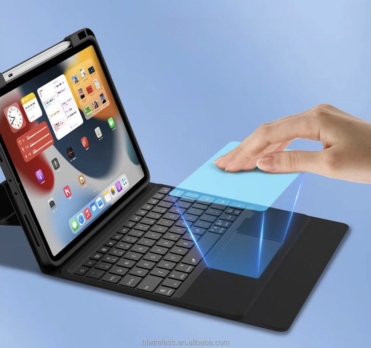 Wholesales Custom Touchpad Backlit Keyboard Case for iPad 9th Generation 10.2/10.5/10.9/11/12.9 Inch Magnetic Keyboard Case\"