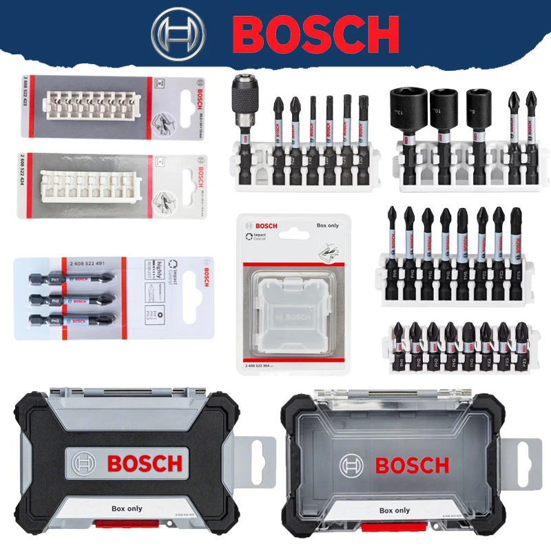 BOSCH Original Professional PZ/PH Impact Control Screwdriver Bit Set Bit Storage Tool Box Head Bracket Tool Accessories