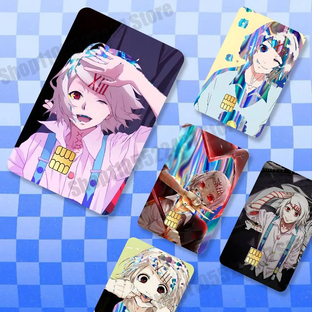 

J-Juuzou Cartoon S-Suzuya Holographic Laser Shinny Film Skin Cover Sticker for Debit Credit Card Bank Card