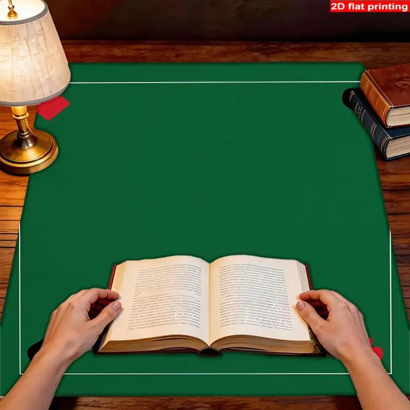 VIKAMA Classic Green Poker Colors Tarot Tablecloth Altar Divination Spiritual Underworld Divination Desktop Layout