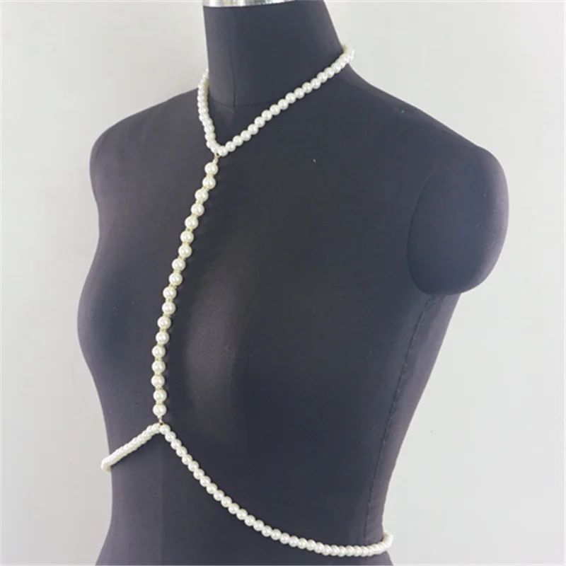 Modische Damen-Handgefertigte Imitationsperlen-Körperkette Verstellbare Choker-Taillenkette Hochzeits-Brautschmuck 2026 – Detail 6