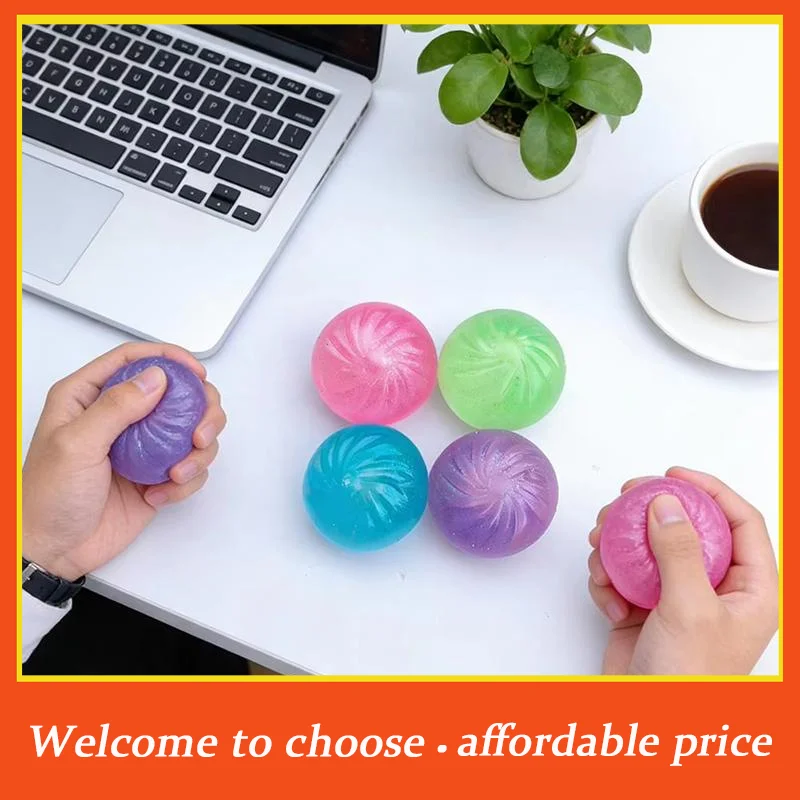 Giant Dumpling Squishy Toys Anxiety Relief Fidget Toy Simulation Food Steamed Stuffed Bun Soft Squeeze Decompression Dough Toy