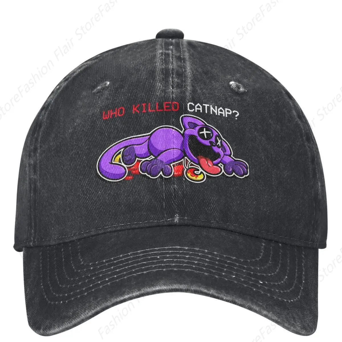 Smiling Critters Baseball Cap Who Killed Catnap y2k Funny Unisex Teens Trucker Hat Sun Visors Hiking Fishing Baseball Caps Gift