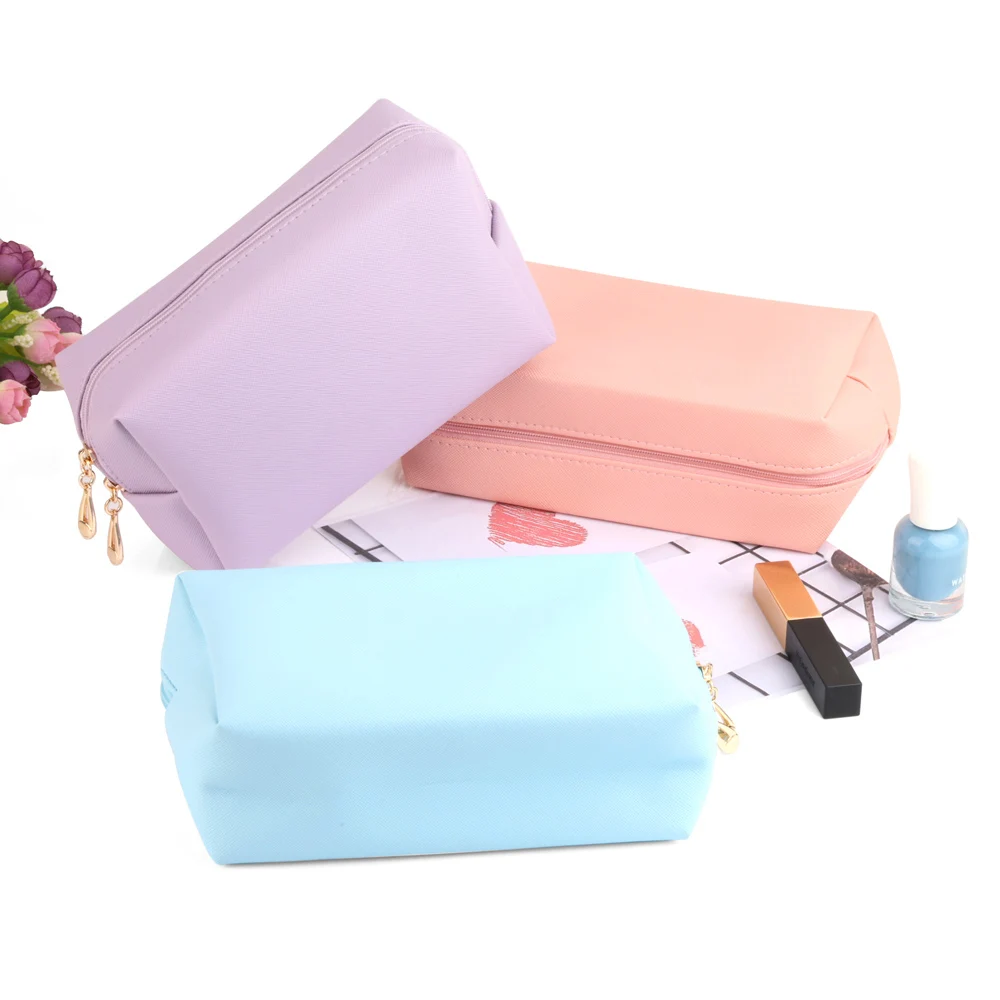 Simple Waterproof Travel Toiletry Cosmetic Makeup Bag Multiple Colors Case Portable Large Capacity Organizer Pouches for Women