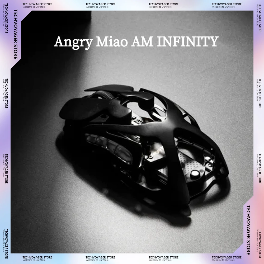 Angry Miao AM INFINITY Gaming Mouse 8K PAW3950 Aluminum Alloy Ultra-Light Wireless Tri-Mode Mice PC E-Sports Accessories Gifts