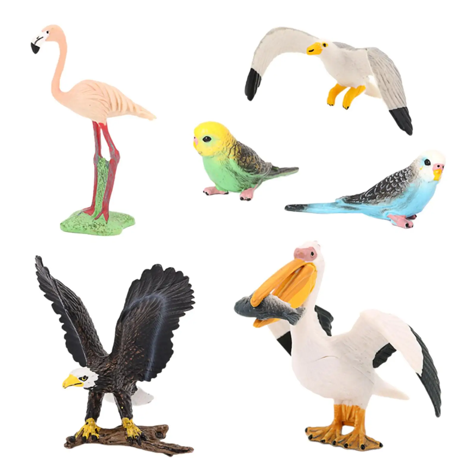 Colorful Bird Figurines Set for Kids' Imaginative Play and Learning