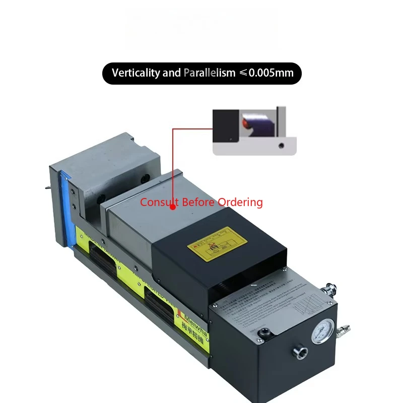

High Precision Flat Jaw Vise 5 6 8 Inches CNC Machining Center Hydraulic Worktable Vise
