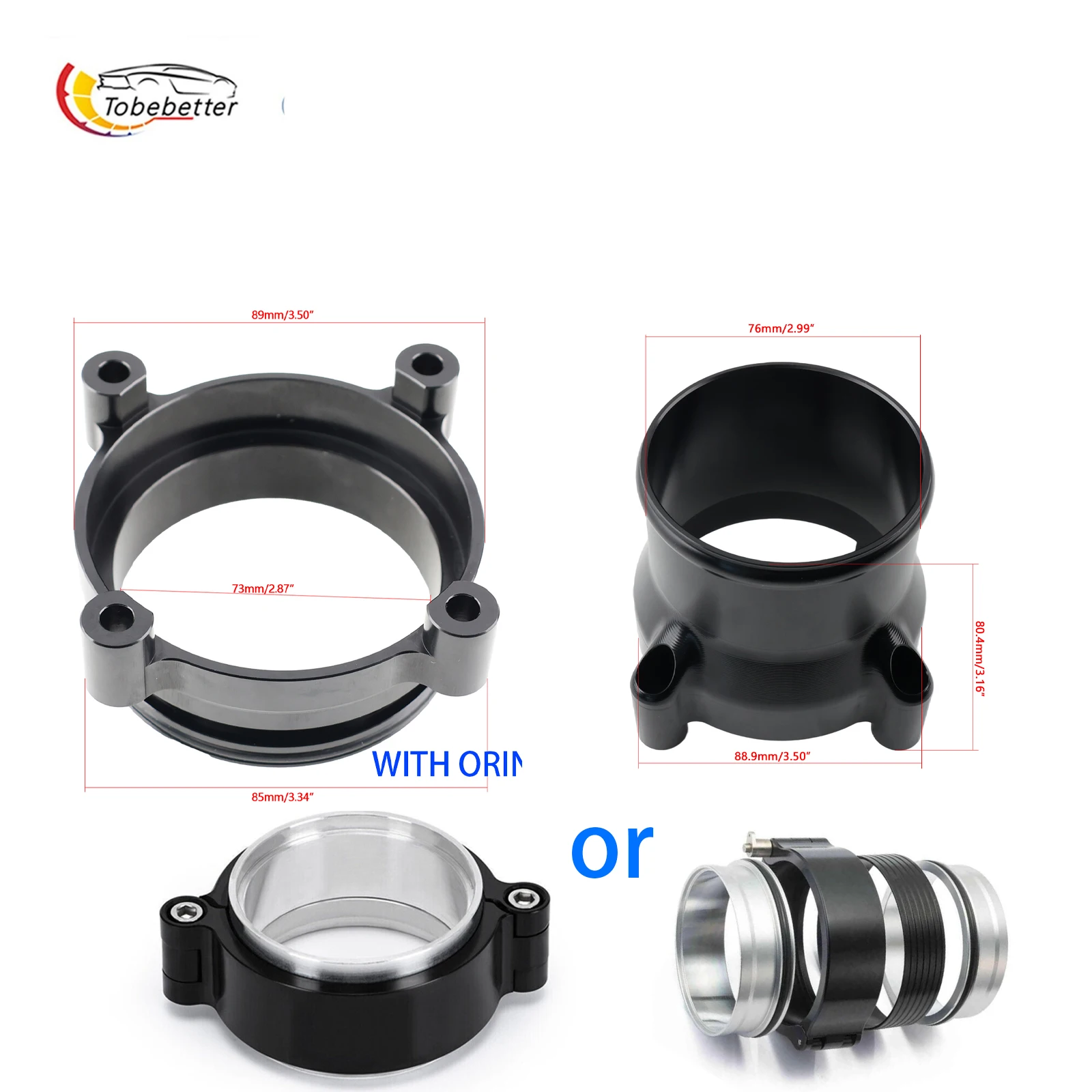 Bolt-on quick clamps performance Adapter v-band 3