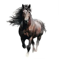 Pretty Running Horse Sticker, Water-proof Wall Decal, Used for Wall, Bathroom, Cabinet, Door,Toilet Lid, Car, Laptop QT16