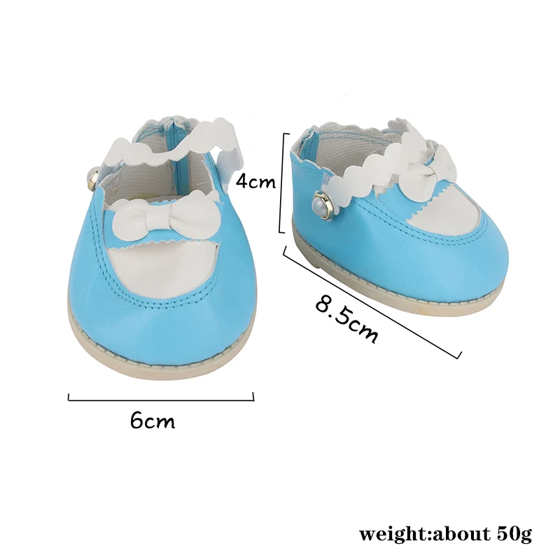 8.5cm Bow Princess Doll Shoes Pink Pu Leather Cute Shoes For StellaLo Doll 1/3 BJD Toy Bear Plush Toys\' Shoes Accessories