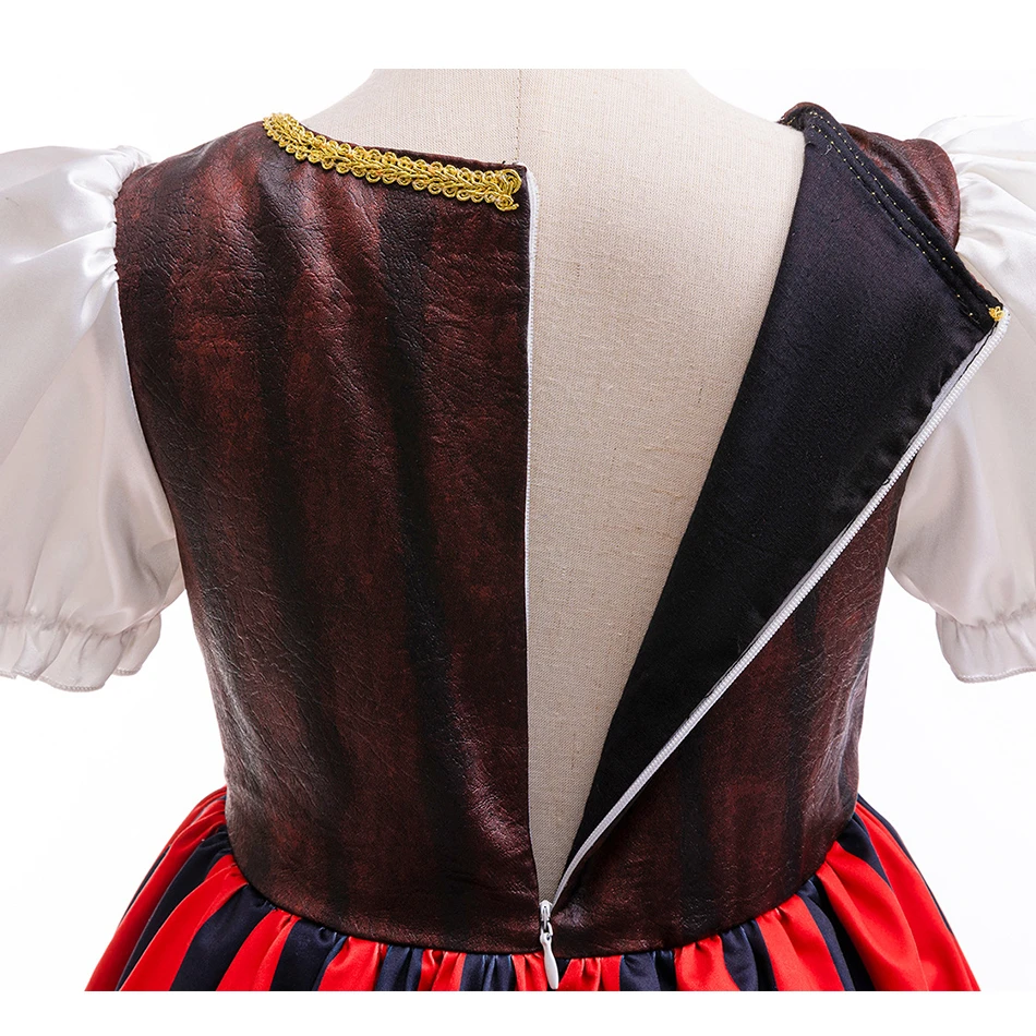 Kids Girls Boys Caribbean Pirate Captain Costume Carnival Masquerade Party Children Girls Fancy Dress Cosplay Clothes