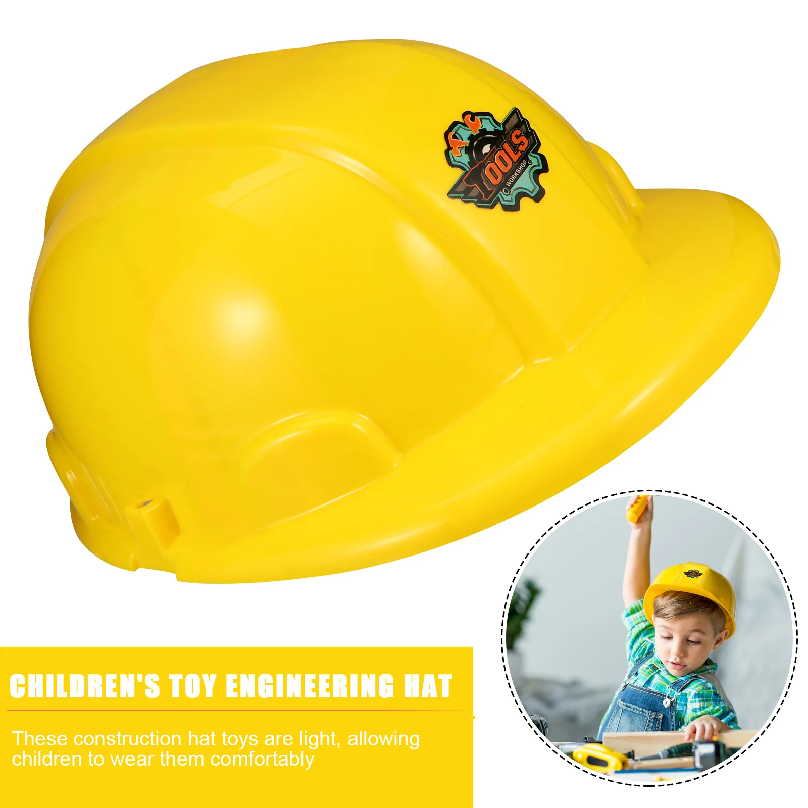 5 Pcs Toy Engineering Hat Kids Plastic Hats Construction Worker Hard Caps