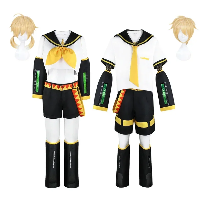 Rin Len Cosplay Kostuums Halloween Uniform Complete Sets Tops Shorts Voor Dames Heren