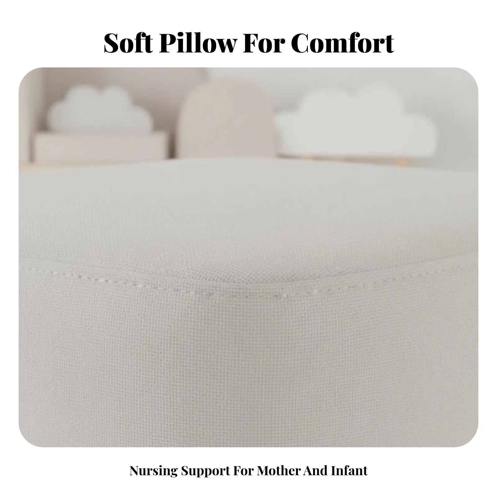 

Квадратный стул для кормящих мам с мягкой подушкой, подставкой для ног, противоскользящими накладками, устойчивыми к пятнам, для молодых родителей, студентов, для снежной погоды, для прихожей