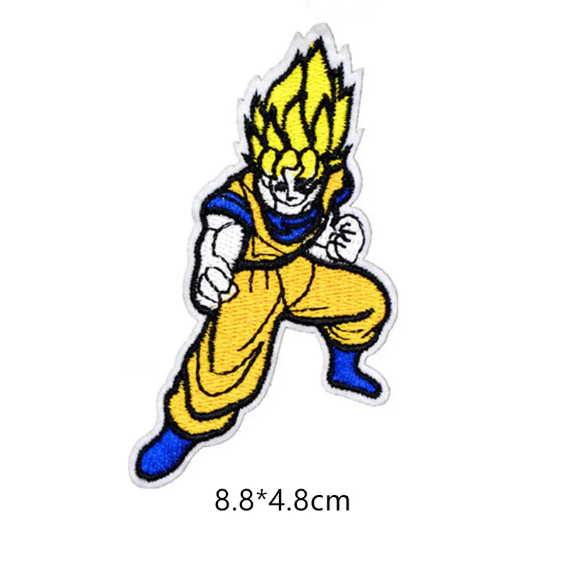 New Dragon Ball Goku Embroidery Patches for Clothing Cartoon hot anima Iron on Embroidery Patches on Clothes Applique