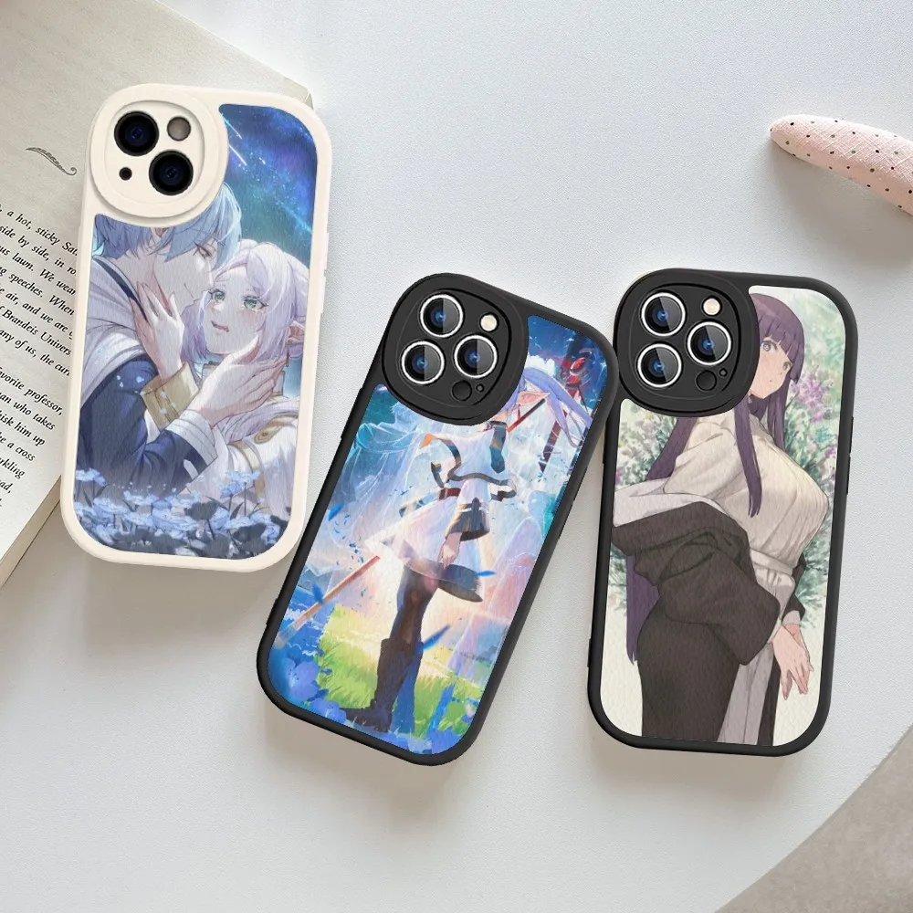 Frieren at the Funeral  anime Phone Case Hard Leather For iPhone 14 13 12 Mini 11 14 Pro Max Xs X Xr 7 8 Plus Fundas