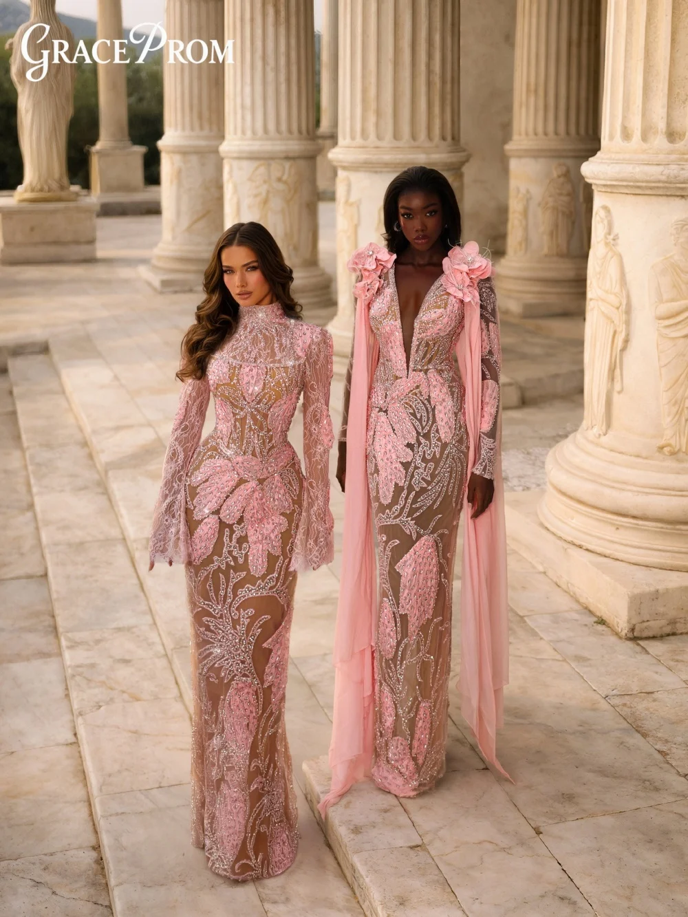 

Elegant Light Pink Straight Sweetheart Neckline 3D Flower Bead Overtrain Party Dress Evening Gown For Wedding Guests فساتين سهرة