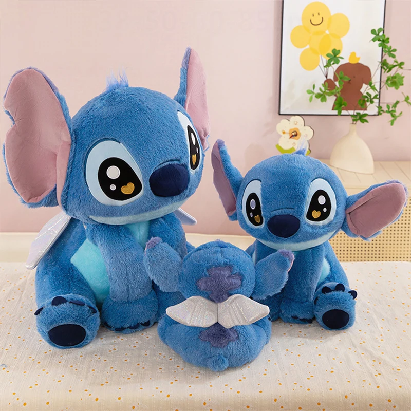 

Hot Kawaii 60cm Angel Stitch Plush Toy Large Disney Stuffed Doll Cute Fluffy Doll for Kids Birthday Xmas Gift Stuffed Animal
