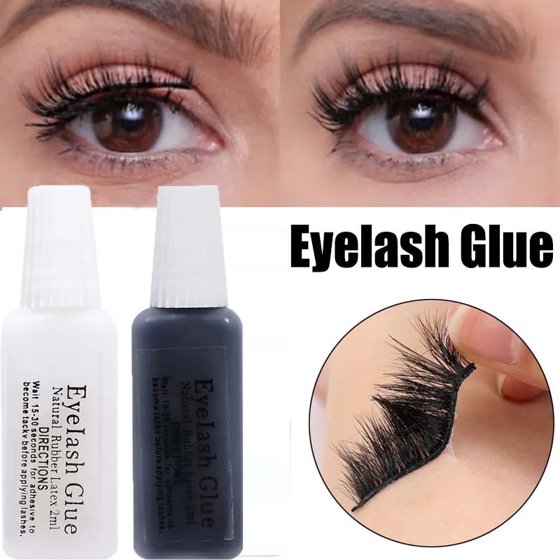 1/3PCS Black White Professional Eyelashes Glue Non-Irritant Waterproof Eye Lash Glue for False Lashes Extension Glue Makeup Tool