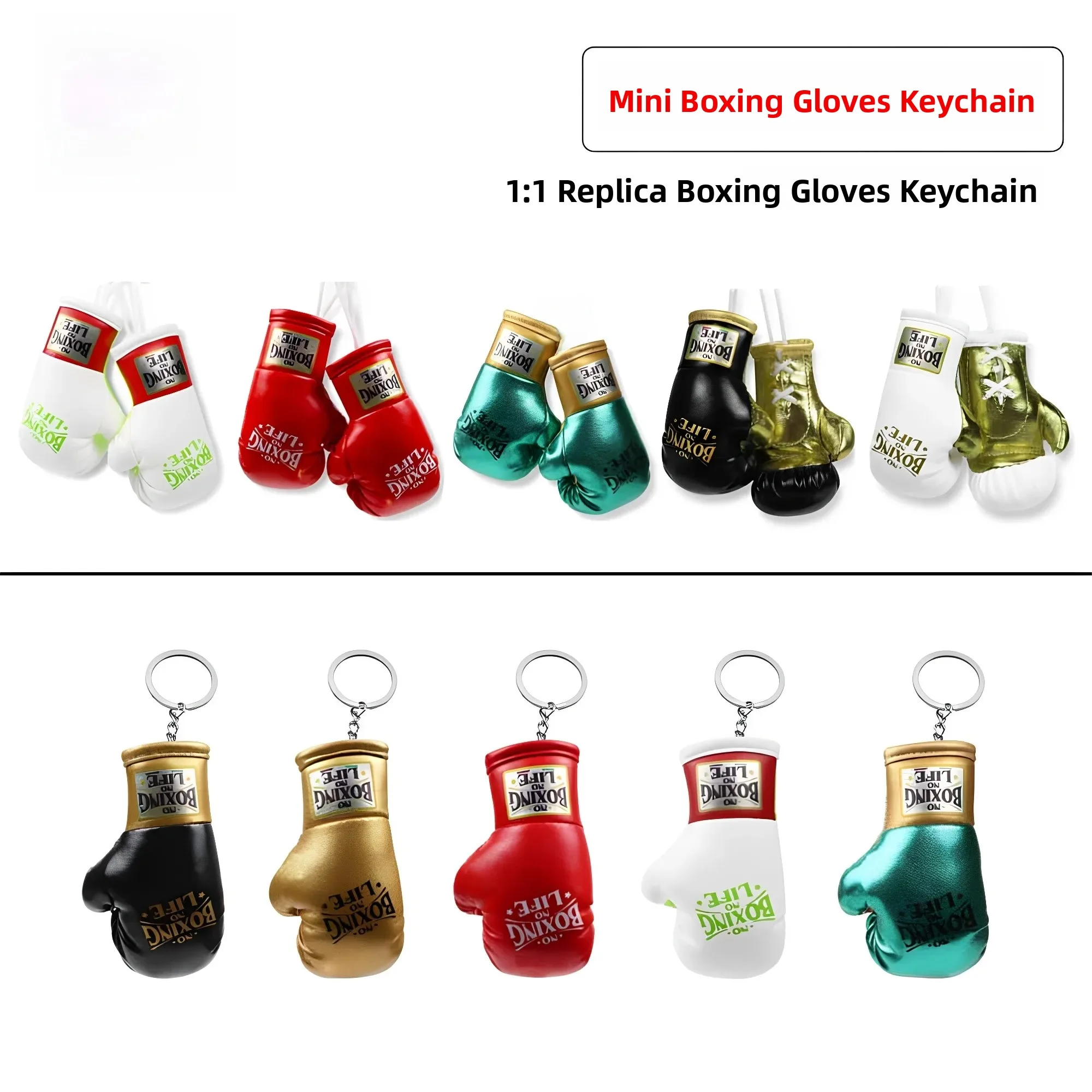  Boxing Glove Keychain Decorative Car Keychain Bag Pendant Small Punch Bag Accessory NoboxingNolife Sport Fitness Martial...