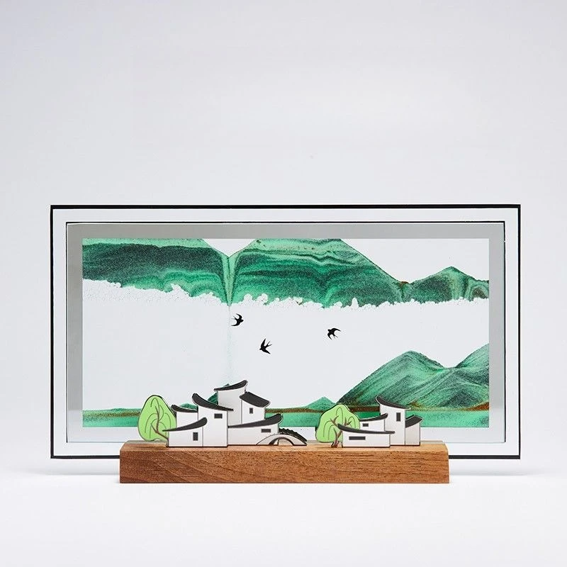 Quicksand painting ornament hourglass decoration living room office desktop decompression cure