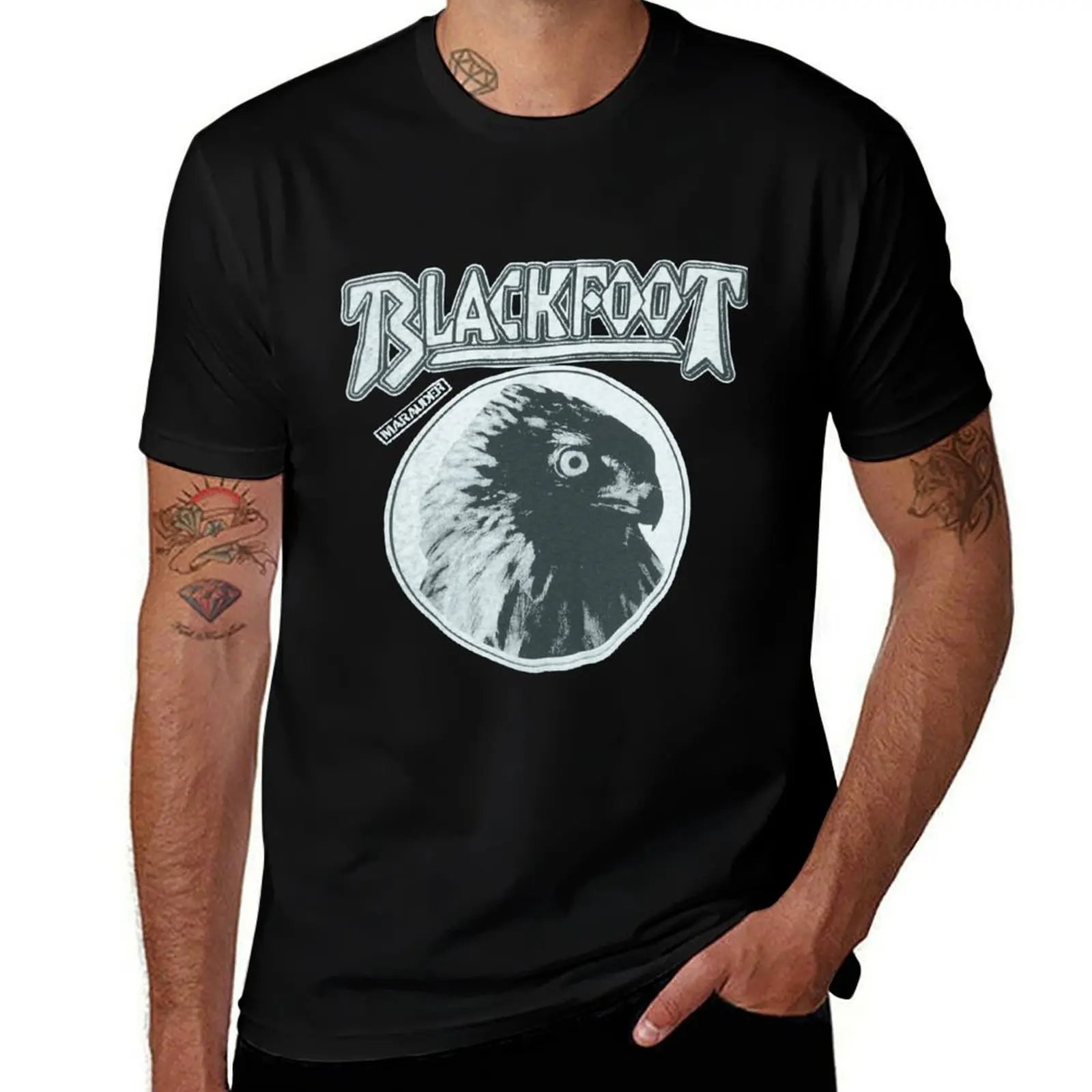 

Blackfoot Rock Band Gift For Fan T-Shirt Plus Size Basic Cotton T-Shirt