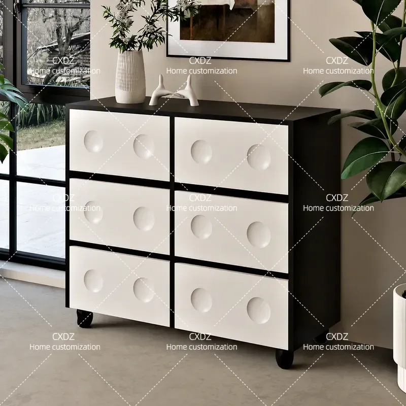 Ouyun, cobblestone chest, solid wood light luxury, high-end feeling, living room against the wall, entrance cabinet, bedroom