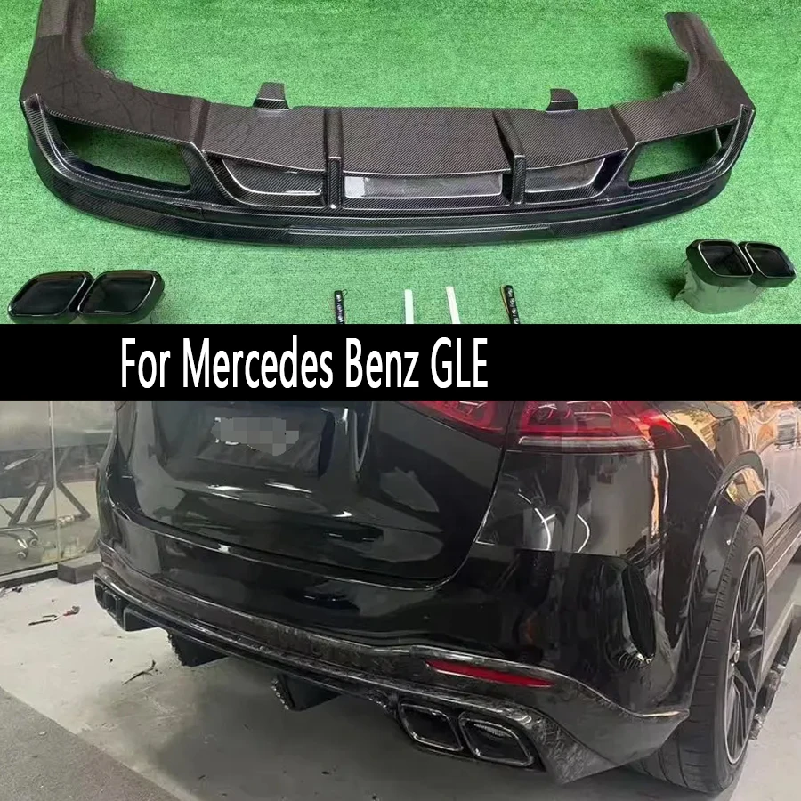 

For Mercedes Benz GLE Class X167 Carbon Fiber Car Rear Bumper Diffuser Rear Splitters Spoiler Back lip body kit