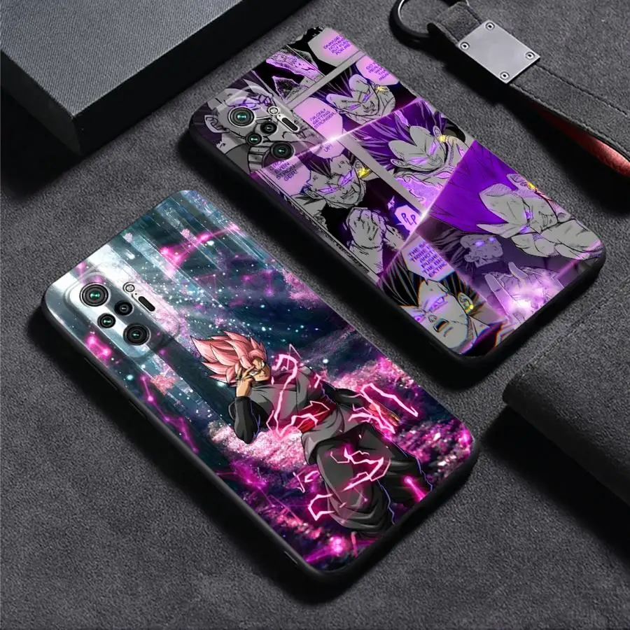 

Case for Xiaomi Redmi Note 10S 9 10 11 12 Pro 7 8 9S 12s 13 14 Pro Plus 11s Black Soft Phone Cover Dragon Ball Super Saiyan God