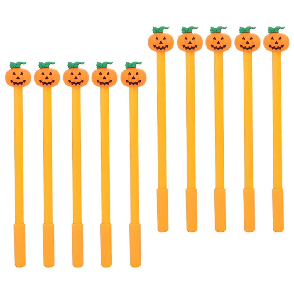 

10 Pcs Pumpkin Halloween Skull Expression Gel Pen Cartoon Water-based 10pcs/pack Portable Pens Rabbit Student