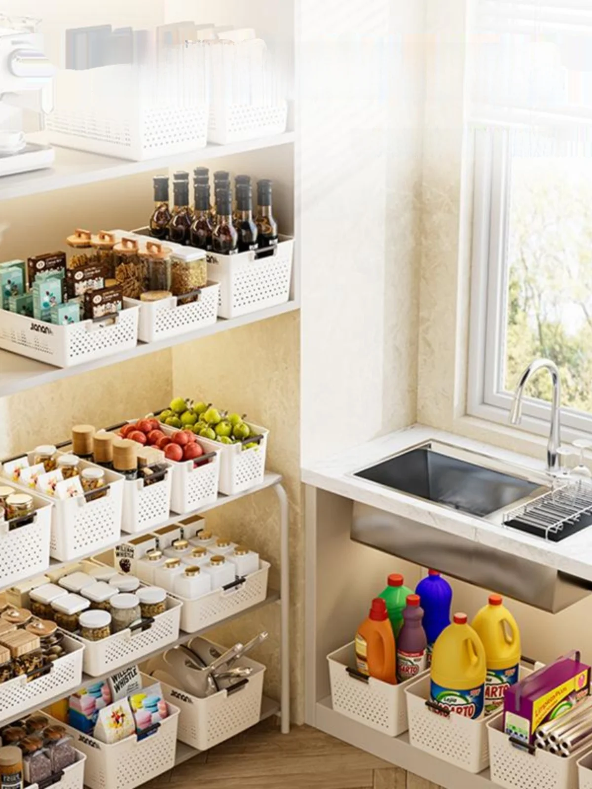 

Пластиковая корзина для хранения JianAn: органайзер для офисных принадлежностей, косметики, нижнего белья, настольных мелочей