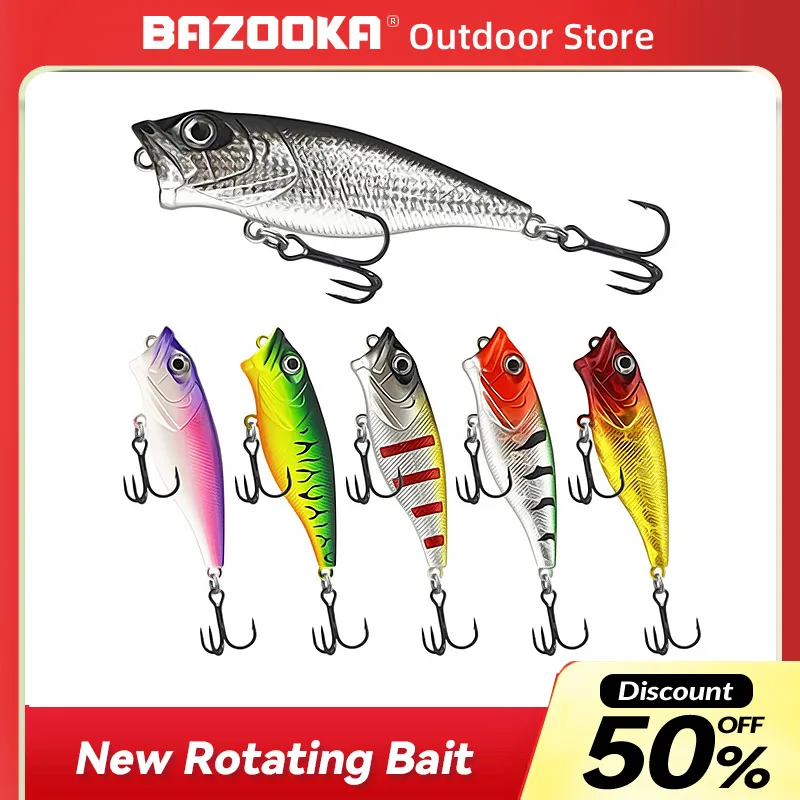 

Bazooka Topwater Popper Chatterbait Fishing Lure Pesca Laser Fake Lure Wobblers Camping Peche Shore Far Throw Winter Bait